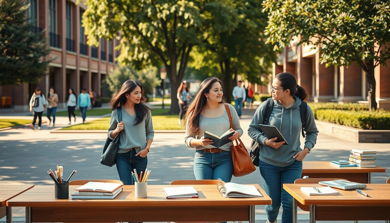 Student preparing for exams with study materials